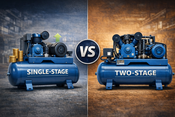 เครื่องอัดลม Single-Stage vs Two-Stage ต่างกันอย่างไร และเลือกแบบไหนให้เหมาะกับงานอุตสาหกรรม