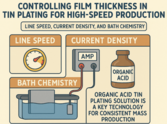 Controlling Tin Plating Film Thickness for High-Speed Production Lines