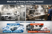 VOC ในกระบวนการพ่นสีและล้างชิ้นงาน คืออะไร? | Paint Booth vs Cleaning Line